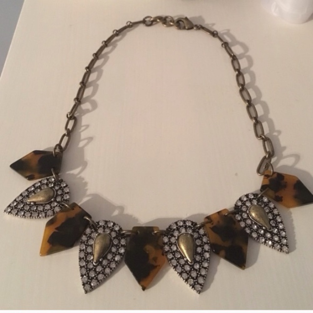 J Crew Tortoise Statement Necklace - image 1